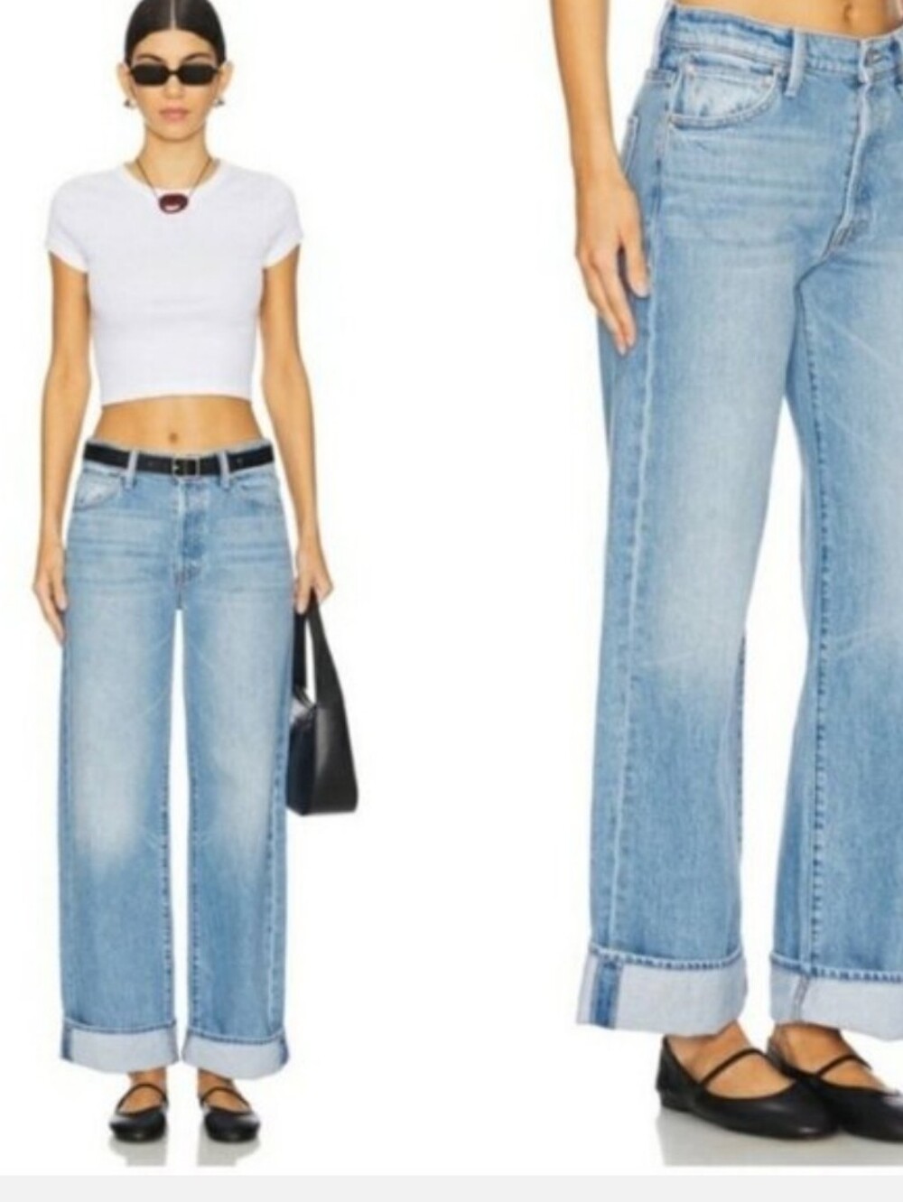Mother Women's The Dodger Button Hover Cuff Jean Funk N' Flair Size 28 (6)
